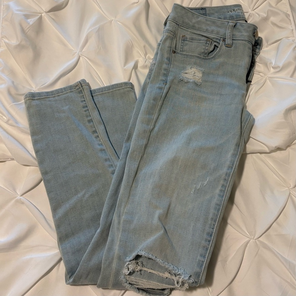 Abercrombie & Fitch Super Stretch Skinny Distressed Jeans, Size 2